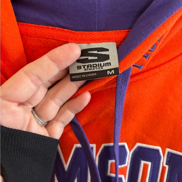 Clemson Orange and Purple Hoodie Men's Size Medium - Picture 5 of 6